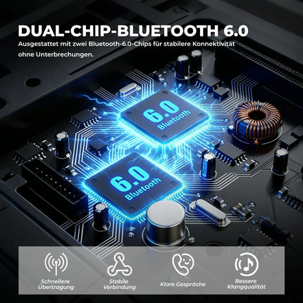 Motorrad Intercom Bluetooth Headsets mit Gegensprechanlagen 300m, IP56 Wasserdicht Staubdicht