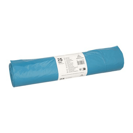 Papstar Müllsäcke 120 l H 110 x B 70 cm blau | Banderole (25 Stück)