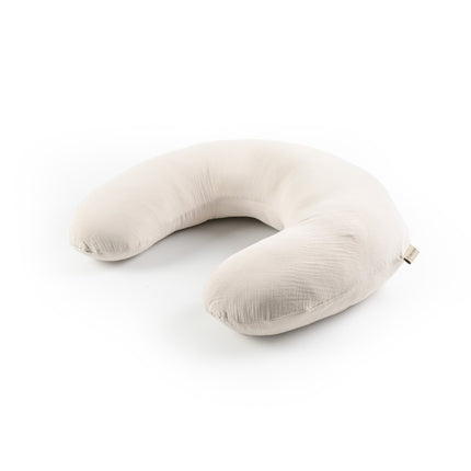 Stillkissen U-Form Musselin mit abnehmbaren Bezug – ergonomisches Mondstillkissen