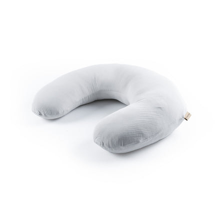 Stillkissen U-Form Musselin mit abnehmbaren Bezug – ergonomisches Mondstillkissen