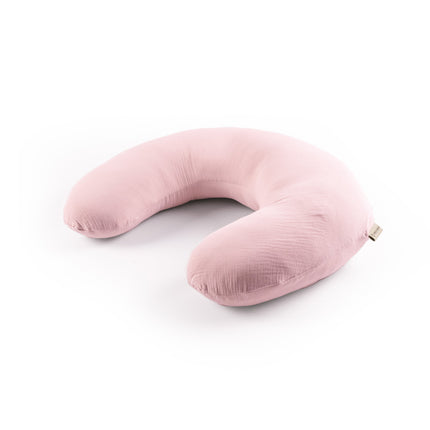 Stillkissen U-Form Musselin mit abnehmbaren Bezug – ergonomisches Mondstillkissen