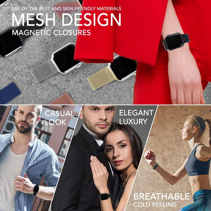 Milanaise Metall Armband für Apple Watch SE/8/7/6/5/4/3/2/1, 38/40/41mm