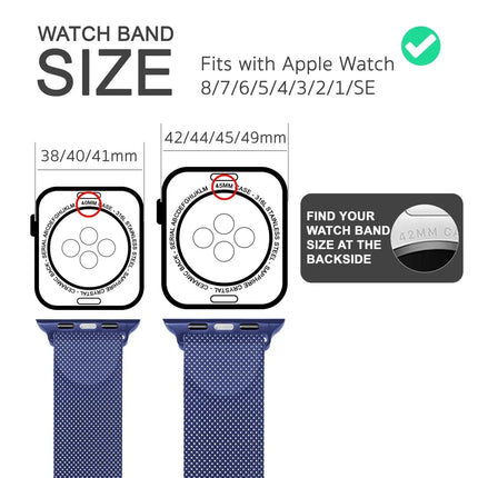 Milanaise Metall Armband für Apple Watch SE/8/7/6/5/4/3/2/1, 38/40/41mm