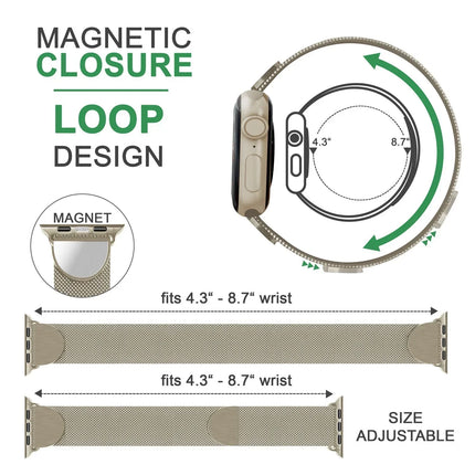 Milanaise Metall Armband für Apple Watch SE/8/7/6/5/4/3/2/1, 38/40/41mm