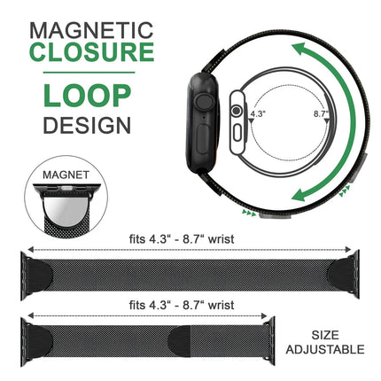 Milanaise Metall Armband für Apple Watch Ultra/Se/8/7/6/5/4/3/2/1, 42/44/45/49mm