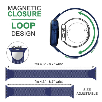 Milanaise Metall Armband für Apple Watch Ultra/Se/8/7/6/5/4/3/2/1, 42/44/45/49mm
