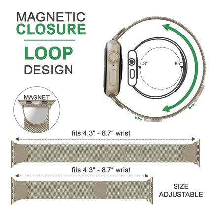 Milanaise Metall Armband für Apple Watch Ultra/Se/8/7/6/5/4/3/2/1, 42/44/45/49mm