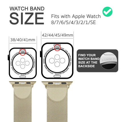Milanaise Metall Armband für Apple Watch Ultra/Se/8/7/6/5/4/3/2/1, 42/44/45/49mm