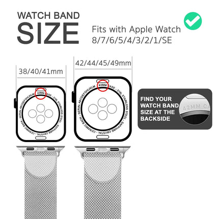 Milanaise Metall Armband für Apple Watch Ultra/Se/8/7/6/5/4/3/2/1, 42/44/45/49mm