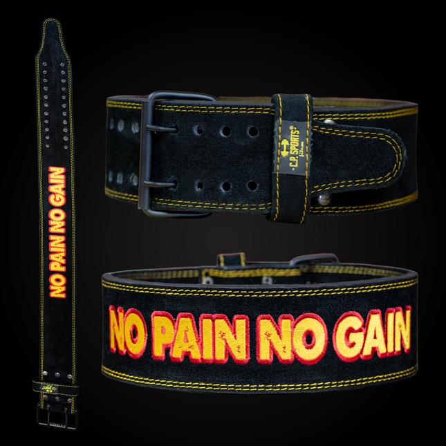 Powerlifting Gürtel / Gewichthebegürtel- No Pain no Gain - C.P. Sports - T8