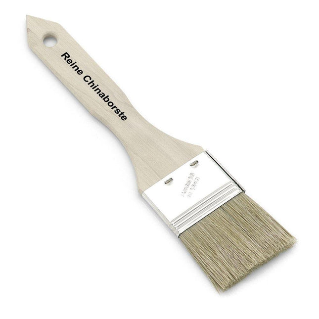 Nölle Profi Brush Flachpinsel 1. Stärke reine helle Chinaborste Zwinge vernickelt