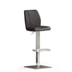 Schwarz / Leder / Eckig