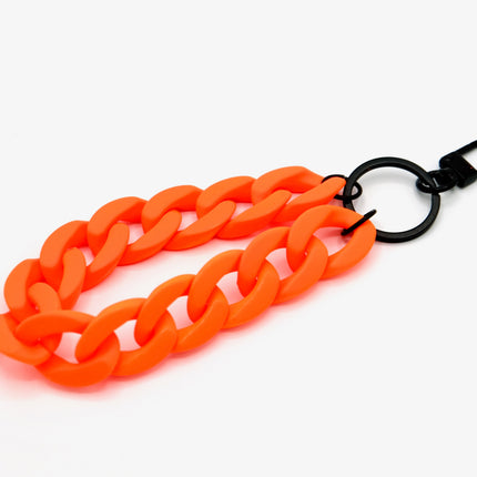 Schlüsselanhänger mit Karabiner "RUBBER EDITION" Neon-Orange