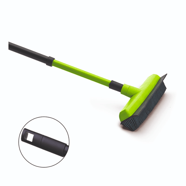 Nölle Profi Brush Gummibesen mit Teleskopstiel, 34-130 cm Länge | Packung (1 Stück)