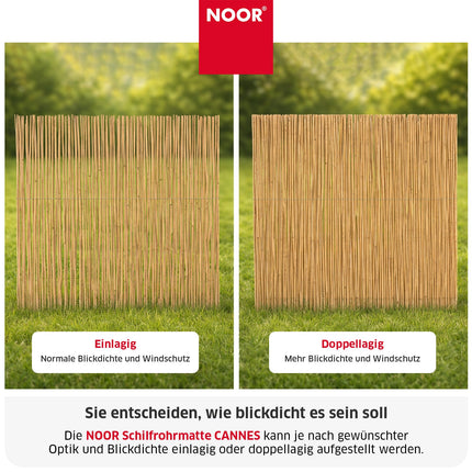 Schilfrohrmatte CANNES - Nylon - Natur - Verschiedene Größen