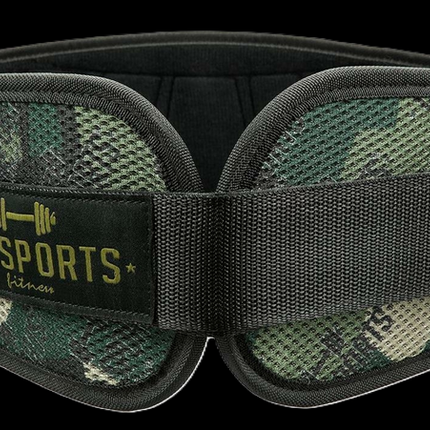 Gewichtshebegürtel /Profi /Ultraleichtgürtel Camouflage Grün - T7-3 - C.P. Sports