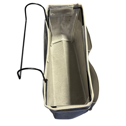 Hängetasche Organizer aus Baumwolle und Leinen in grau für´s Wohnmobil