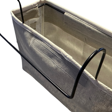 Hängetasche Organizer aus Baumwolle und Leinen in grau für´s Wohnmobil