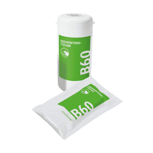 Orochemie B 60 Desinfektionstücher - 1 Dose + 2 Nachfüllpackungen | Packung (1 Stück)