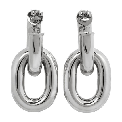 Xl Link Hoops Earring - Paco Rabanne - Silver - Brass