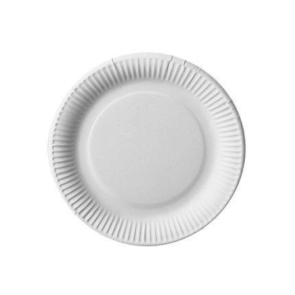 PAPSTAR 100 Teller, Pappe "pure" rund, weiss extra stark