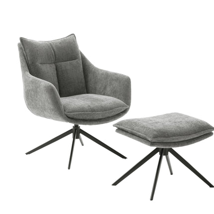 PARKER Loungesessel inkl. Hocker