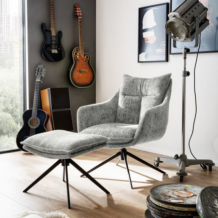 PARKER Loungesessel inkl. Hocker