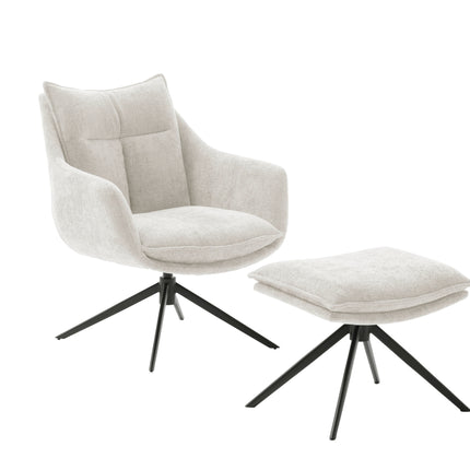 PARKER Loungesessel inkl. Hocker