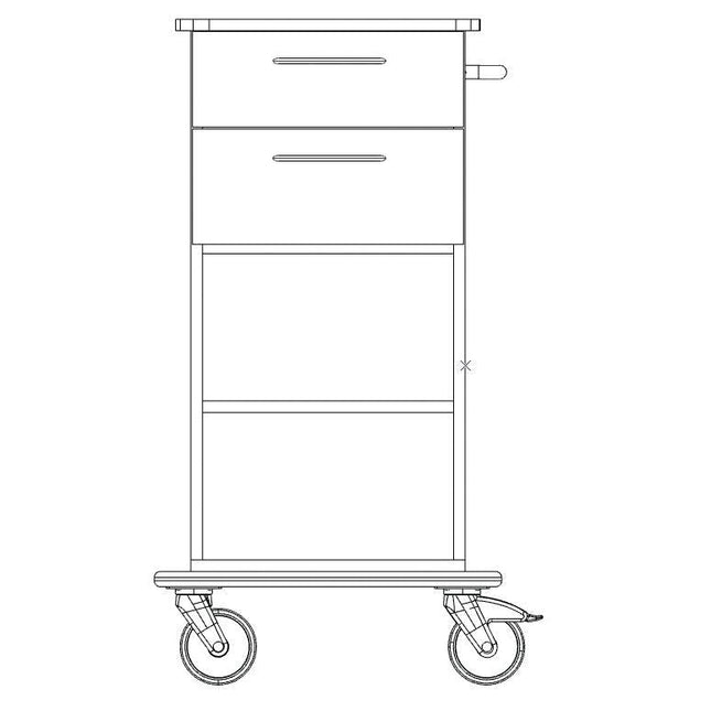 Novocal Pflege- und Arbeitswagen Diese dient gleichzeitig als Wandabweisrahmen. Schrankteil aus ho | Packung (1 Stück)