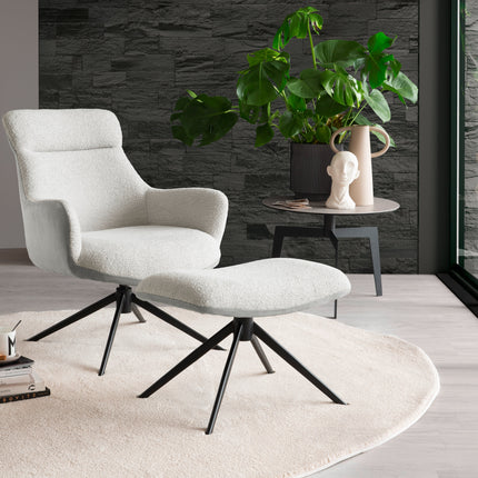 PELION Loungesessel inkl. Hocker