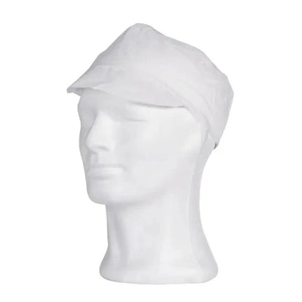 PP-Mütze mit Schirm, weiß, Größe M | Box (100 Stück)