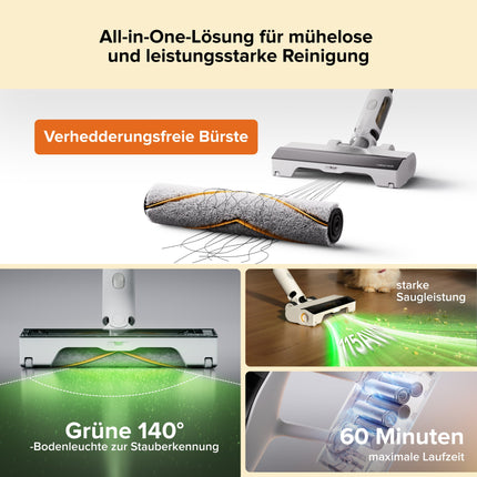 Roborock H60 Hub Akku-Staubsauger mit Absaugstation