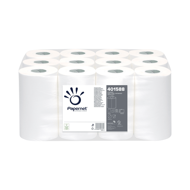 Papernet Centrefeed Handtuchrollen, 401588, 1-lagig - 12 Rollen | Packung (12 Stück)