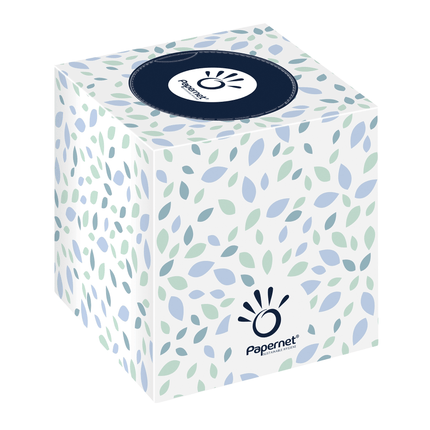 Papernet CUBE 2-lag Zellstoff 19,9x20cm 16 Cubes à 88 Tücher SUPERIOR  White  FSC | Spenderbox (88 Tücher)