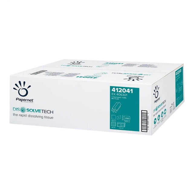 Papernet 412041 Papierhandtücher Z-Falz 1-lagig 20,3 x 24 cm | Karton (20 Packungen)