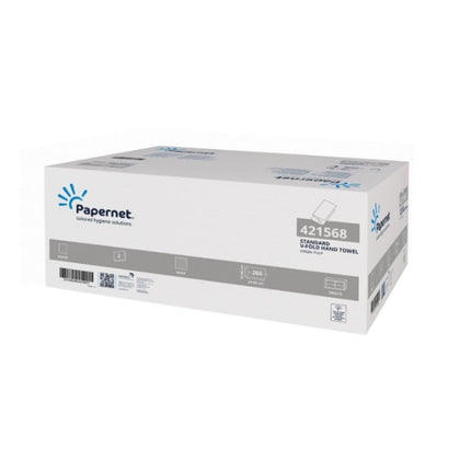 Papernet Papierhandtücher 421568, 3990 Blatt, 2-lagig V-Falz  | Karton (15 Packungen)