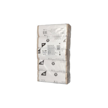 PAPSTAR Handtuchpapier C-Falz, 31x25 cm, natur, 1-lagig | Banderole (180 Blätter)