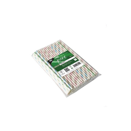PAPSTAR 100 Trinkhalme, Papier Ø 6 mm