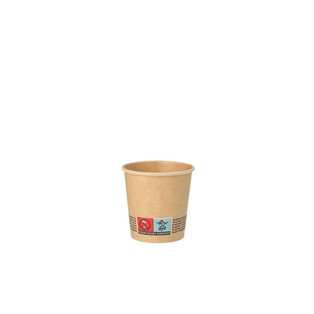 PAPSTAR Trinkbecher Pappe 0,1 l Ø 6 cm braun 