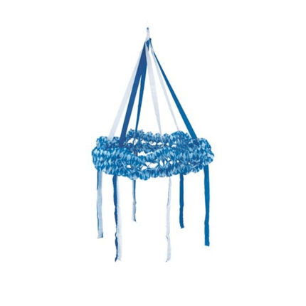 PAPSTAR Dekokranz Papier Ø 75 cm, schwer entflammbar, blau | Beutel (1 Stück)
