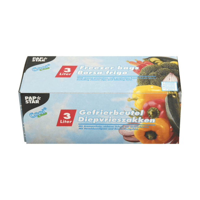 Starpak 75 Gefrierbeutel, LLDPE, 3 L, 32 x 25 cm transparent in Faltschachtel | Faltschachtel (75 Stück)