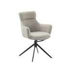 Lichtgrau / Schwarz matt lackiert / Mit Armlehnen