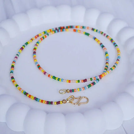 Perlenkette Regenbogen Boho
