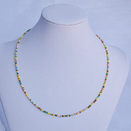 Perlenkette Regenbogen Boho