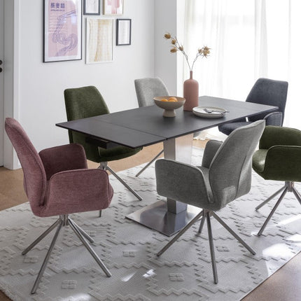 GREYTON 4-Fuß Stuhl mit Armlehnen - 2er Set