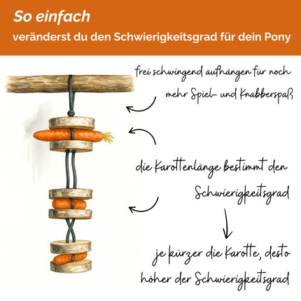 Pferdespielzeug Mini-Tarzan - Spielzeug für Pferde und Ponys gegen Langeweile - Pferdebeschäftigung