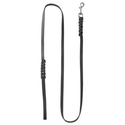 Hundeleine Soft Leder mit Handschlaufe und geflochtenen Element