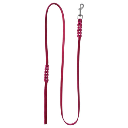 Hundeleine Soft Leder mit Handschlaufe und geflochtenen Element