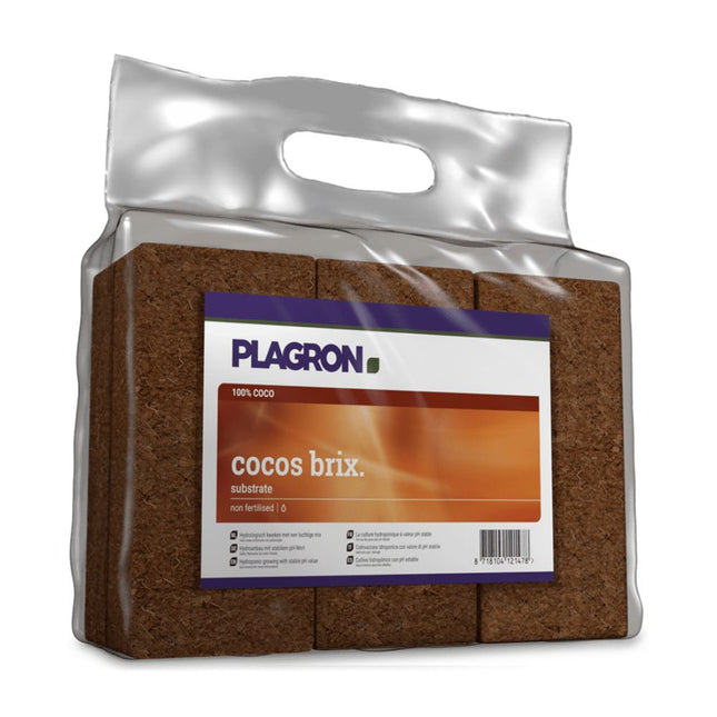 Plagron Cocos Brix - Hochwertige Kokosziegel | Packung (6 Stück)