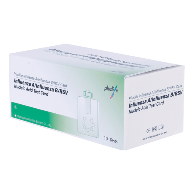 Pluslife Influenza A / Influenza B / RSV Testkits (10 Tests) | Packung (10 Tests)